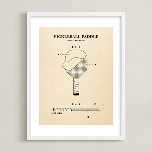This is a backhand black kids wall art by Jayne Alfieri called pickleball posters 2