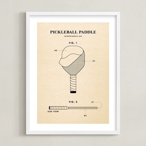 This is a backhand black kids wall art with standard by Jayne Alfieri called pickleball posters 2