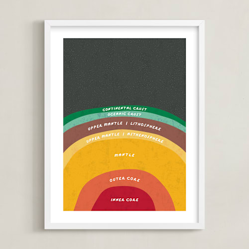 This is a magma kids wall art with standard by Erica Krystek called the earth