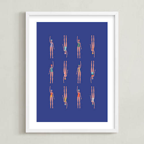 This is a ocean kids wall art by Nieves Herranz called nadadoras