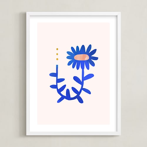 This is a rain kids wall art with standard by Kayla King called a flower for you, a flower for me ii