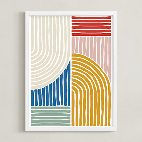 This is a rainbow kids wall art by Jenna Holcomb called mod rainbow
