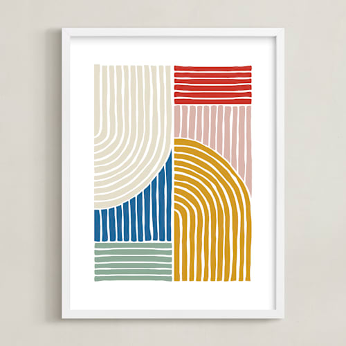 This is a rainbow kids wall art by Jenna Holcomb called mod rainbow