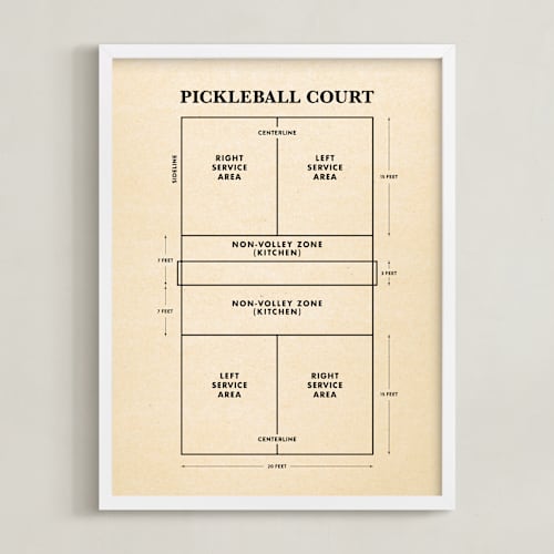 This is a backhand black kids wall art by Jayne Alfieri called pickleball posters 1