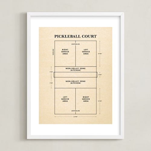 This is a backhand black kids wall art by Jayne Alfieri called pickleball posters 1