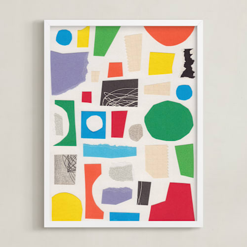 This is a sherbet kids wall art with standard by Alisa Galitsyna called paper playground