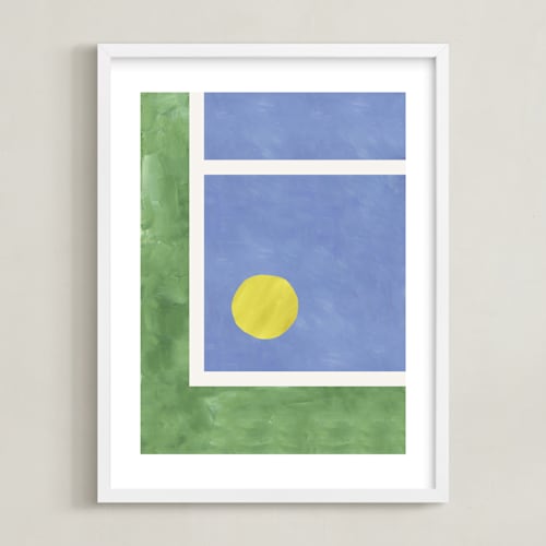 This is a blue deuce kids wall art by Alicia Abla called your serve 1