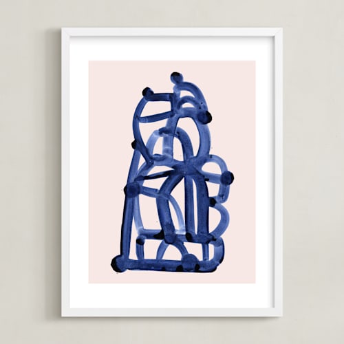 This is a navy kids wall art by Carol Barber called cloud knots
