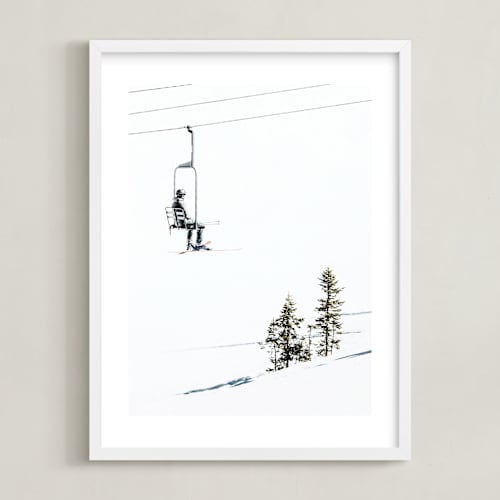 This is a freestyle blue kids wall art by Alicia Abla called skier