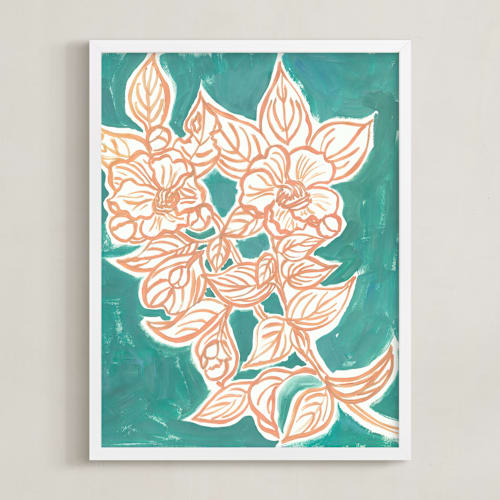 This is a eucaptulus green kids wall art by Lise Gulassa called lush botanical gallery iii