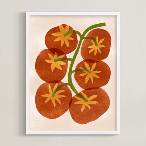 This is a tomato red kids wall art with standard by Sierra Lee called tilly's tomatoes