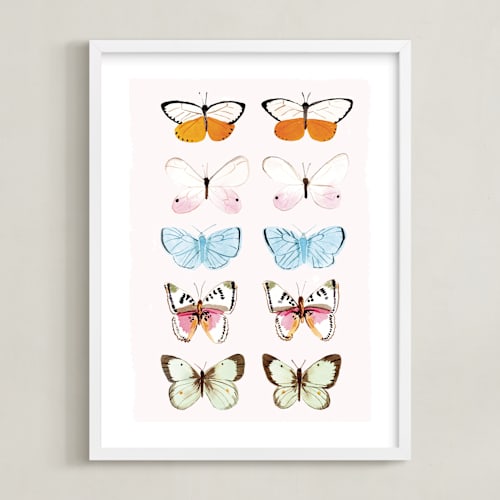 This is a blush art by Megan Kelso called butterfly study