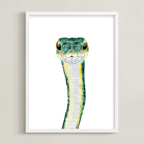 This is a jade art by Cass Loh called baby animal snake