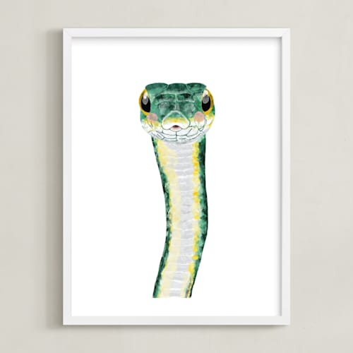 This is a jade art by Cass Loh called baby animal snake