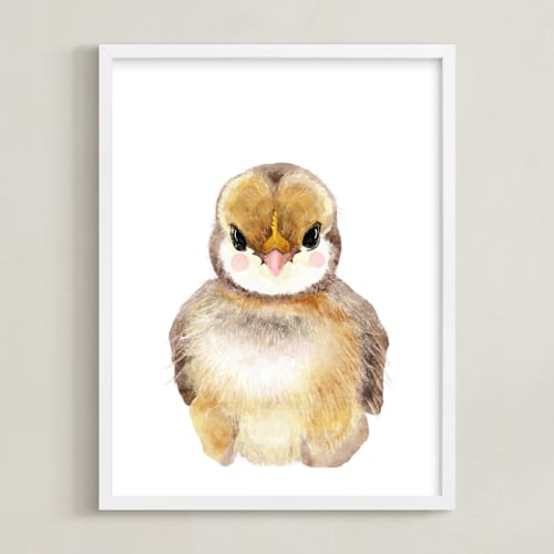 This is a morning sunlight art by Cass Loh called baby animal rooster