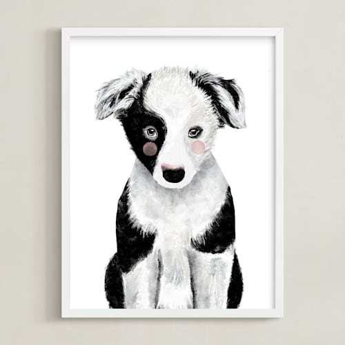 This is a blackjack art by Cass Loh called baby animal dog