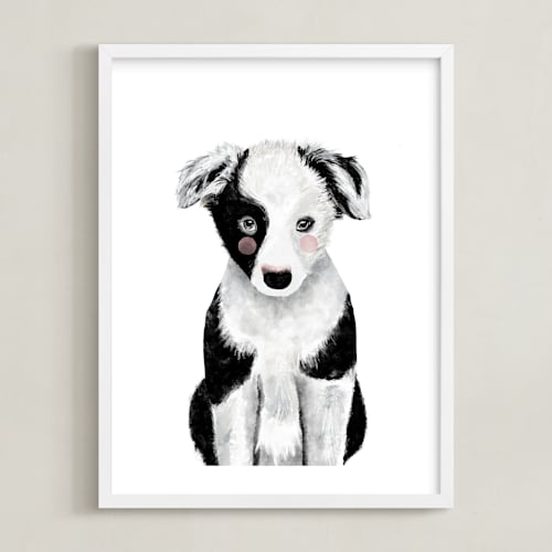 This is a blackjack art by Cass Loh called baby animal dog