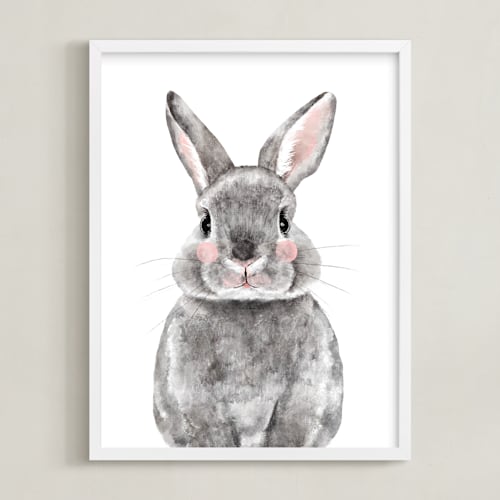 This is a pebble art with standard by Cass Loh called baby animal rabbit