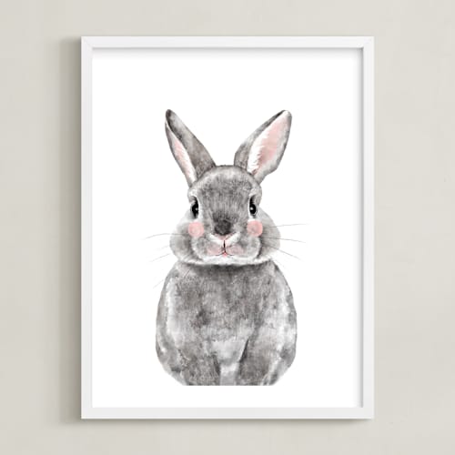 This is a pebble art with standard by Cass Loh called baby animal rabbit