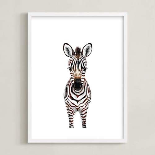 This is a dark chocolate art by Cass Loh called baby zebra 2