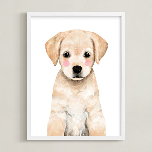 This is a yellow art by Cass Loh called baby labrador