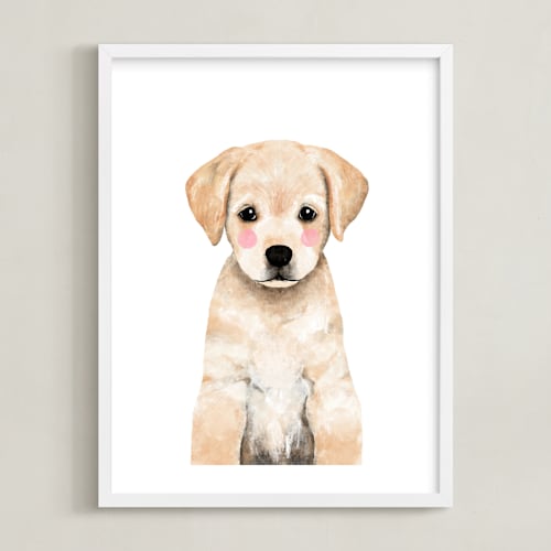 This is a yellow art by Cass Loh called baby labrador