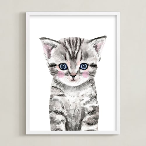 This is a grey art by Cass Loh called baby kitten