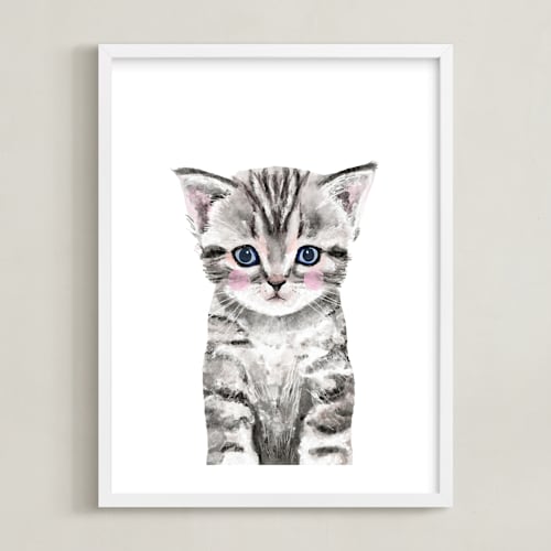 This is a grey art by Cass Loh called baby kitten
