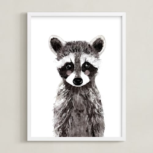 This is a umber art by Cass Loh called baby raccoon