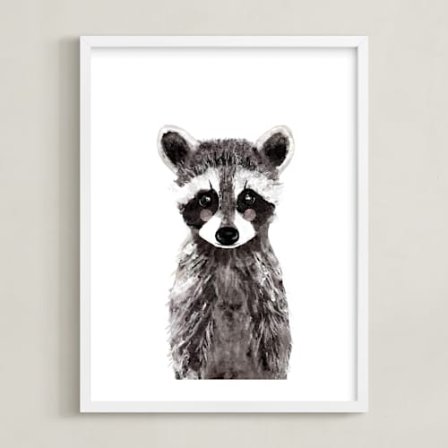 This is a umber art by Cass Loh called baby raccoon