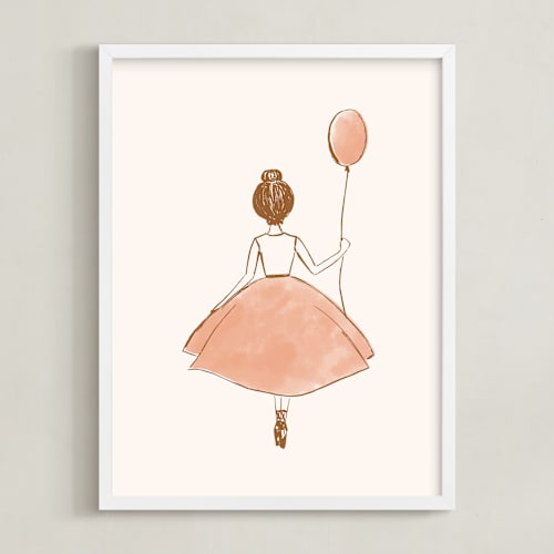 This is a peach art by Belia Simm called my little ballerina