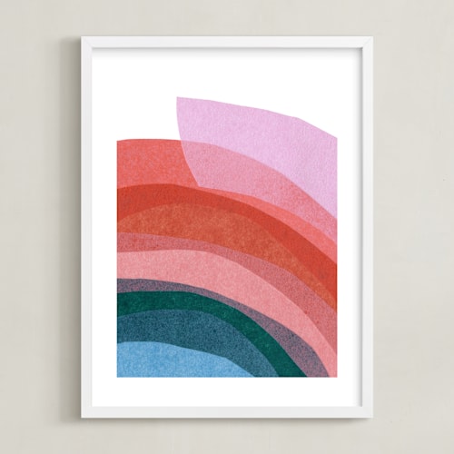 This is a strawberry fields art by Carrie Moradi called paper rainbow