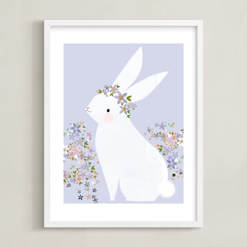 This is a lavender art by Lori Wemple called bunny