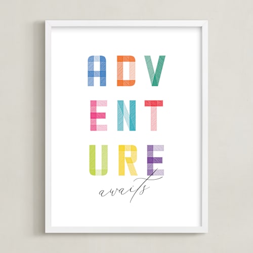 This is a bold art by Brandy Folse called adventure lies ahead