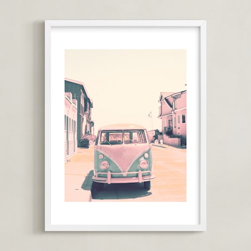 This is a retro pink art by Caroline Mint called retro times