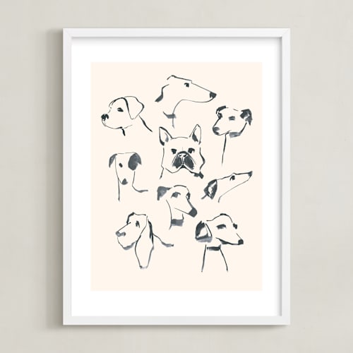 This is a cream art by Teju Reval called dog study