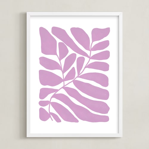 This is a lavender art by Kelly Watkins called loopy leaves i