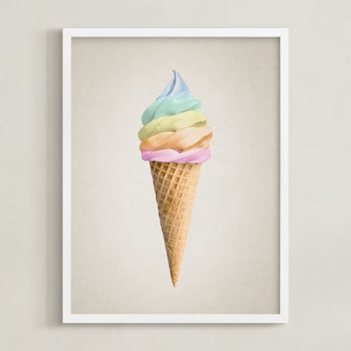 This is a sherbet art with standard by Paola Benenati called rainbow ice cream