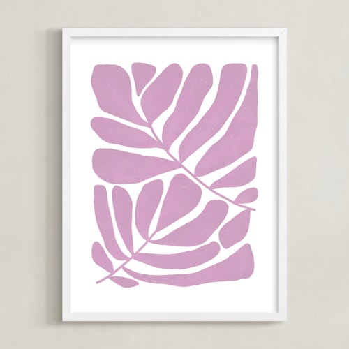 This is a lavender art by Kelly Watkins called loopy leaves ii