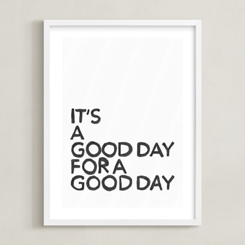 This is a charcoal art by Inkblot Design called good day vibes