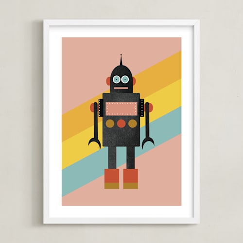 This is a bubblegum art by Morgan Kendall called retro robot