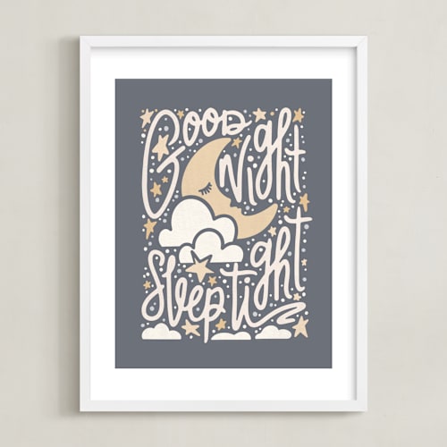 This is a dusk art by Meggy Masters called sleepy moon