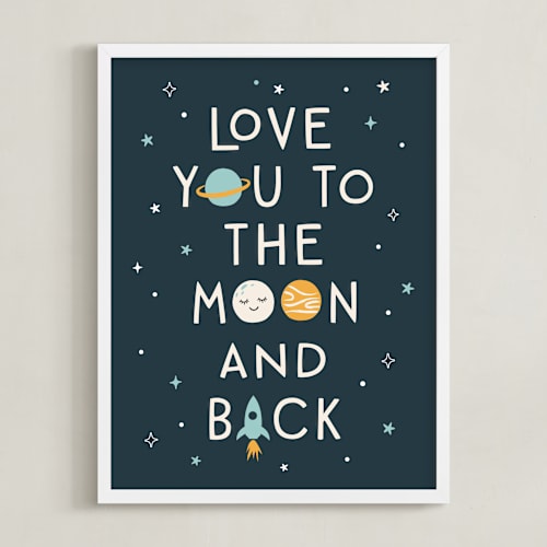 This is a midnight art by Annie Holmquist called moon and back