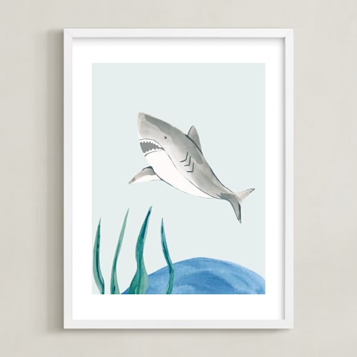 This is a shark art by Teju Reval called ocean friends ii