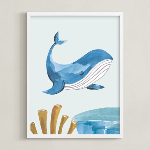 This is a whale art by Teju Reval called ocean friends i