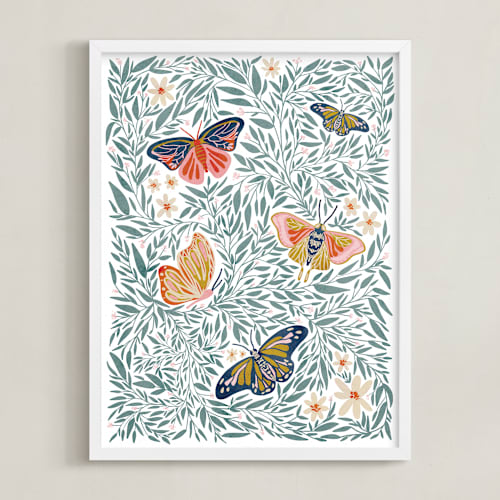 This is a leaf art with standard by Britt Mills called secret garden