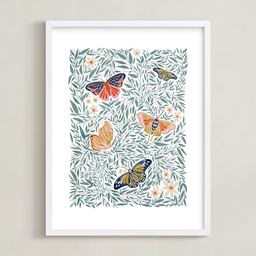 This is a leaf art by Britt Mills called secret garden