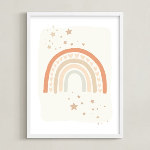 This is a sand art with standard by Hannah Williams called rainbow stars