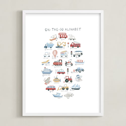 This is a pearl art by Teju Reval called transportation alphabet