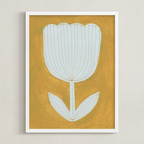 This is a sun yellow art with standard by Alisa Galitsyna called enchanted tulip